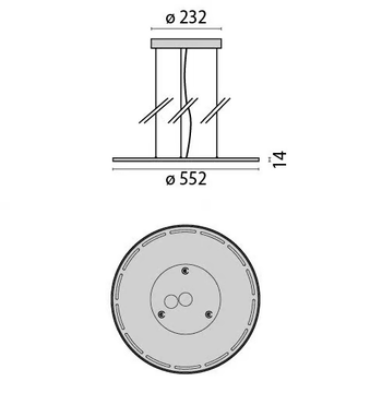 FL ROUND 555 PL - LED pendant lamp in metal and opal glass by PERFORMANCE iN LIGHTING - view 3